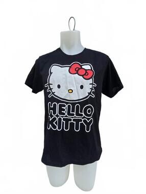 NWT Hello Kitty Sanrio Black Graphic T-Shirt Size M Y2K Kawaii Medium